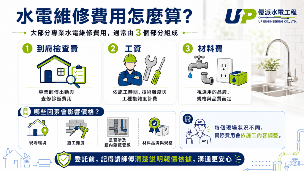 水電維修費用計算方式
