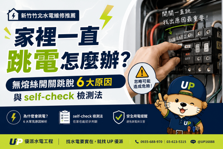 家裡一直跳電與無熔絲開關跳脫原因說明