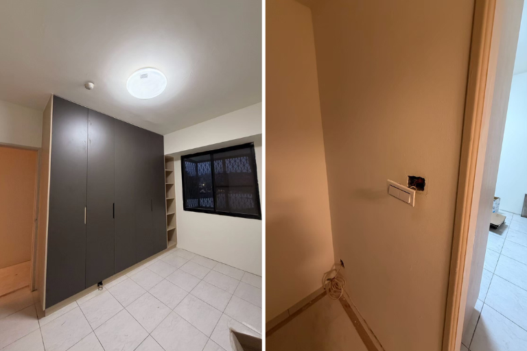 【新竹裝潢水電案例】裝修進入後段，燈具、開關、插座安裝完成